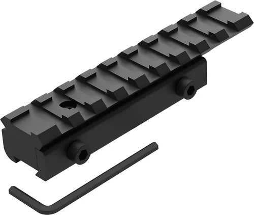 Adaptador de riel de cola de milano a Picatinny de 0.433 in a 0.827 in Picatinny/Rail Convertir Mount - Adaptador de riel elevador de alcance de