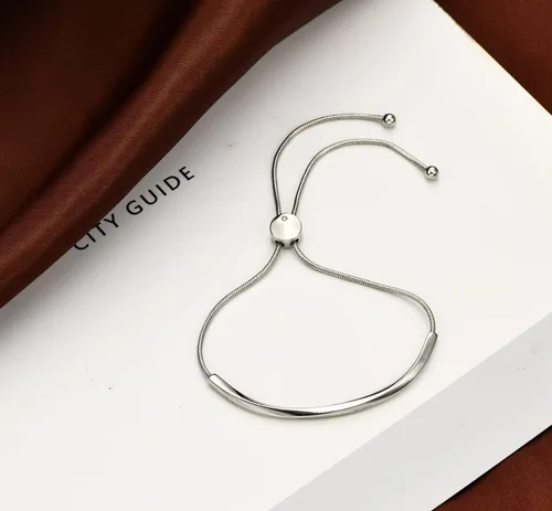 Miniatura 3 de WOWORAMA Pulseras deslizantes ajustables para mujer, pulsera de amistad para mujer, pulsera bolo de oro, oro blanco, oro rosa