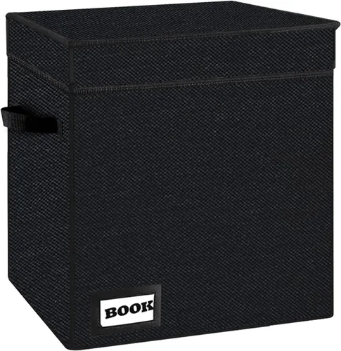 Miniatura 10 de Paquete de 2 cajas de almacenamiento para cómics, colección de 40 cm x 20 cm x 30 cm, plegable, contenedor organizador para 160-180 cómics, estante