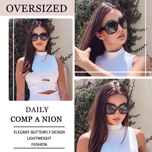 Miniatura 137 de Joopin Lentes de sol de gran tamaño para mujer, polarizados, grandes, para conducción, protección UV, grandes sombras