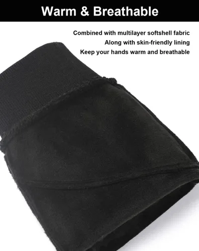 Miniatura 6 de Guantes de invierno para hombres y mujeres, guantes de pantalla táctil, guantes de correr, guantes de ciclismo, guantes de conducción, guantes
