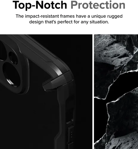 Miniatura 3 de Ringke Fusion-X [recortes precisos para lentes de cámara] compatible con iPhone 15 Plus, parachoques aumentado, parte trasera dura, resistente, Negro