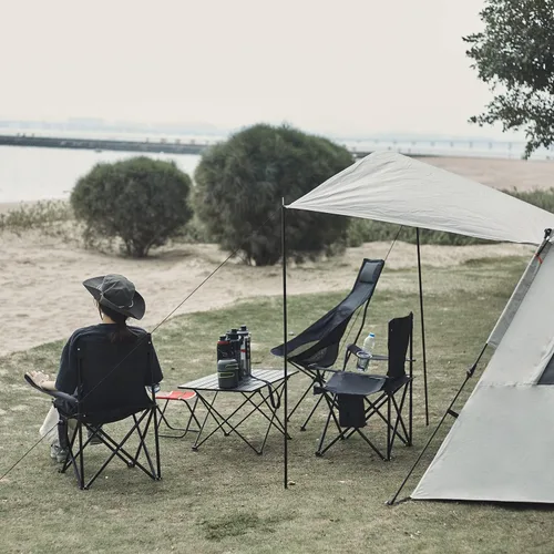 Miniatura 2 de Damei century Paquete de 4 sillas plegables para camping, ligeras, sin instalación, silla portátil para playa, césped, deportes al aire libre