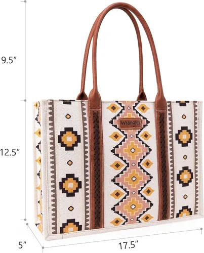Miniatura 6 de Wrangler Aztec Tote Bag for Women Boho Shoulder Purses and Handbags