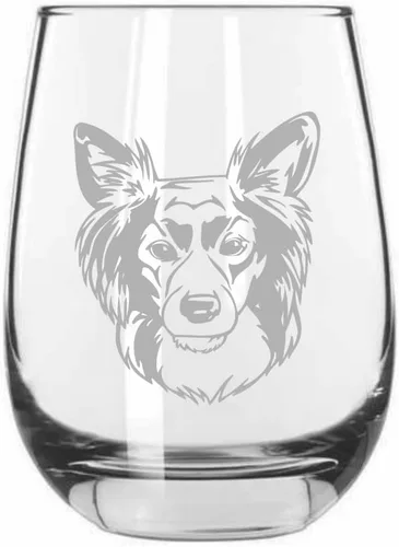 Miniatura 3 de Sakhalin Husky Dog - Copa de vino grabada personalizada de 15.25 onzas sin tallo