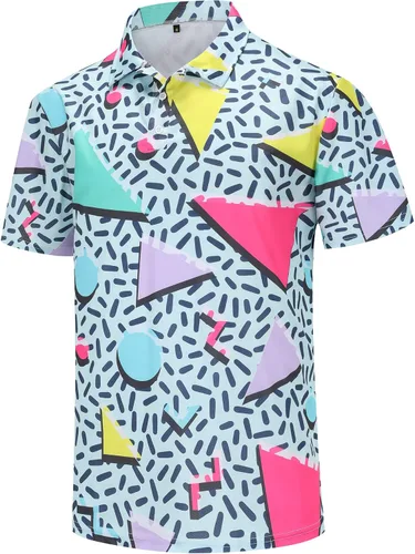 Miniatura 25 de Camisas de golf para hombre, Dry Fit, camisa de golf de manga corta, divertidas camisas polo de golf