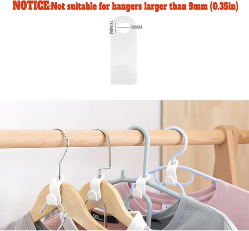 Miniatura 3 de Ganchos Conectores para Percha de Ropa 50PCS Ganchos Plásticos Perchas en Cascada Organizador Ahorro de Espacio para Ropa de Gran Resistencia