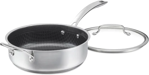 Miniatura 10 de Cuisinart FusionPlus - Juego de utensilios de cocina antiadherentes de acero inoxidable, juego de cocción de sartenes de 5 piezas con tecnología