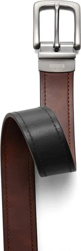Miniatura 3 de Fossil Cinturón reversible de cuero negromarrón para hombre