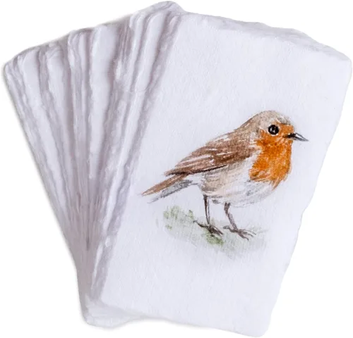 Wanderings Tarjetas Hechas a Mano con Borde Deshilachado - solo 5,08 cm x 8,89 cm - Grueso 150 GSM - Paquete de 50 - Ideal para Tarjetas de Lugar