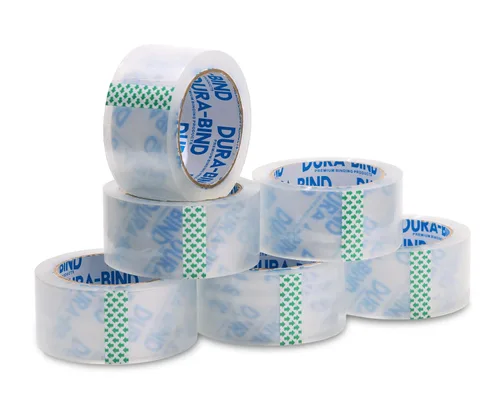 Miniatura 4 de Durabind - Cinta de embalaje resistente, paquete de 6 rollos de 60 yardas x 2 pulgadas. Cinta transparente resistente para envíos, embalaje