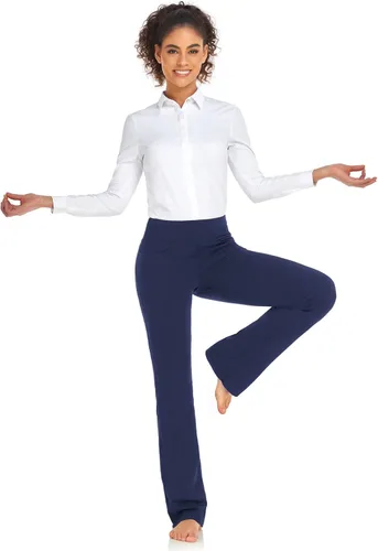 Miniatura 37 de Safort Pantalones de yoga con entrepierna de 28" 30" 32" 34"más amplios en la parte inferior para botas altas, 4 bolsillos, UPF50+