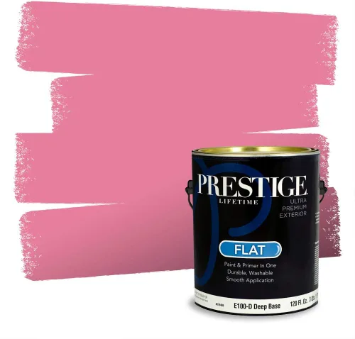 Miniatura 565 de Prestige Paints Pintura exterior e imprimación en uno, 1 galón, plano, coincidencia comparable de Valspar* Amber Rose*