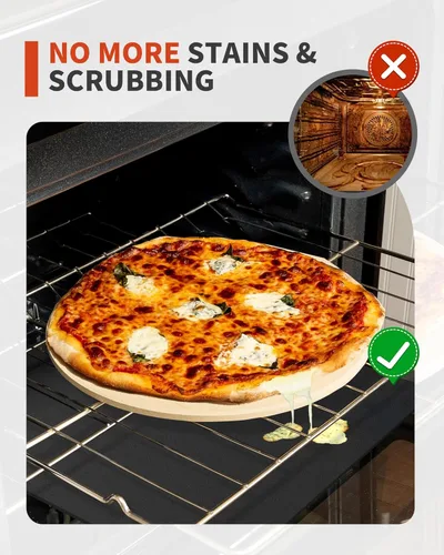 Miniatura 3 de Revestimientos para horno para la parte inferior del horno - Paquete de 2 alfombrillas grandes de servicio pesado para horno, 17" x 25" Negro
