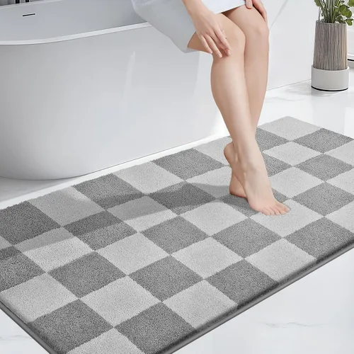Miniatura 29 de PURRUGS Alfombra de baño antideslizante lavable a máquina 20 x 30 pulgadas, tapete de baño súper absorbente y de secado rápido, alfombra de baño