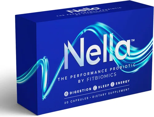 Nella - Suplementos de salud intestinal para mujeres y hombres (30 cápsulas), probióticos potenciadores de energía para la salud digestiva, 3 cepas,