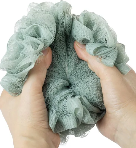 Miniatura 4 de Esponjas de baño, esponja de ducha para exfoliación corporal (1 pieza, marrón)