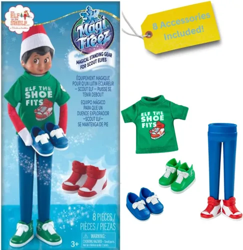 Miniatura 2 de The Elf on the Shelf MagiFreez Cool Kicks Sneaker Trio-Mix and Match - Paquete de accesorios de tenis para tu elfo Scout - Elfo Scout no incluido