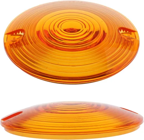 Miniatura 2 de NTHREEAUTO - Cubierta de lente de luz direccional plana de 3 1/4 pulgadas ámbar compatible con Harley Touring Electra Glide Road King Softail