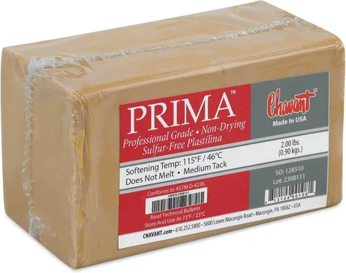 Sculpture House Prima Plastilina - Arcilla para modelar, sin azufre, bronceado claro, 2 lb - 2 lb