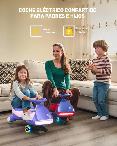 Miniatura 4 de FanttikRide N7 Classic - Coche eléctrico clásico con pedal, batería recargable, juguetes para montar, coche oscilante, 2 velocidades, antivuelco