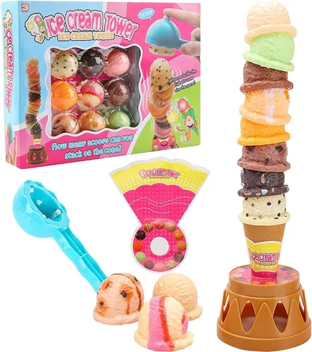 Miniatura 7 de Juego de equilibro con torre de helados con cucharón para niños