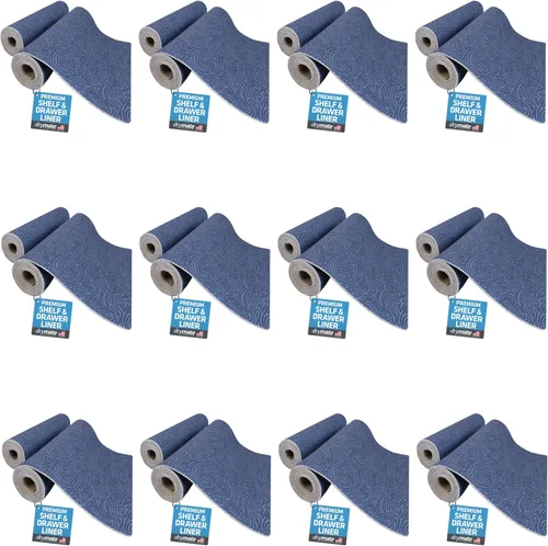 Miniatura 12 de Drymate Forro Premium de lujo para estantes y cajones, tela acolchada gruesa, no adhesiva, absorbente, impermeable, antideslizante, forros