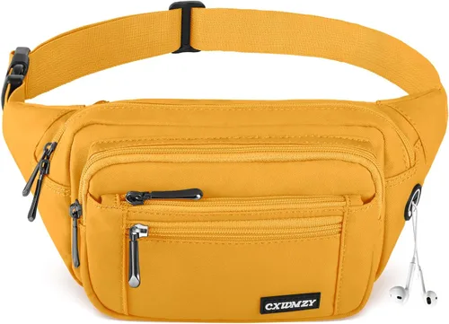 CXWMZY Riñoneras para mujeres y hombres, riñoneras con múltiples bolsillos, gran capacidad, impermeable, casual, para viajes de Disney, ciclismo,
