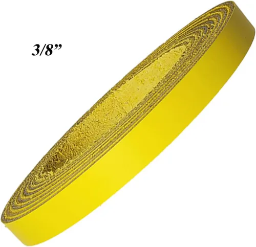 Miniatura 3 de Amarillo Tiras de piel 2 inch de ancho hasta 96 inch de largo – 6 – 7. (2.4 – 2,8 mm.) LATIGO tiras de piel por pitka piel