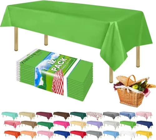 Miniatura 111 de Zimpleware - Mantel redondo de plástico para fiestas de 213 cm (84 pulgadas) de diámetro (paquete de 1, 6 y 12 unidades)