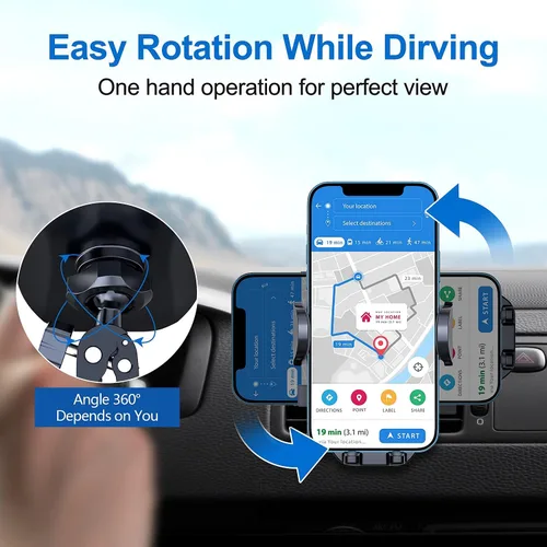 Miniatura 5 de vanva Soporte universal para ventilación de aire, compatible con teléfonos grandes y funda gruesa: soporte para teléfono celular para automóvil