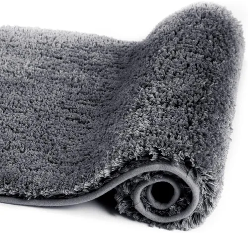 Miniatura 17 de Walensee Alfombra de baño antideslizante (16 x 24 pulgadas, color rubor) absorbente de agua, microfibra suave, lavable a máquina, alfombra de baño