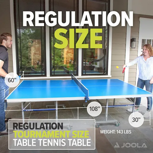 Miniatura 2 de JOOLA NOVA - Mesa de ping pong para exteriores con juego de red impermeable para tenis de mesa - Ensamblaje rápido - Superficie de aluminio
