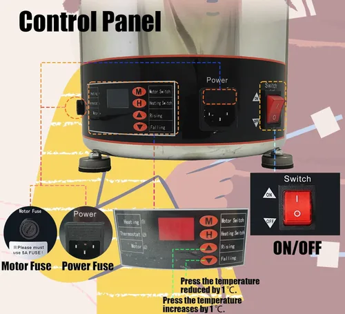 Miniatura 5 de INTSUPERMAI Fuente de chocolate comercial de 4 niveles con control digital, capacidad de 6.6 libras, acero inoxidable para bodas, fiestas, eventos