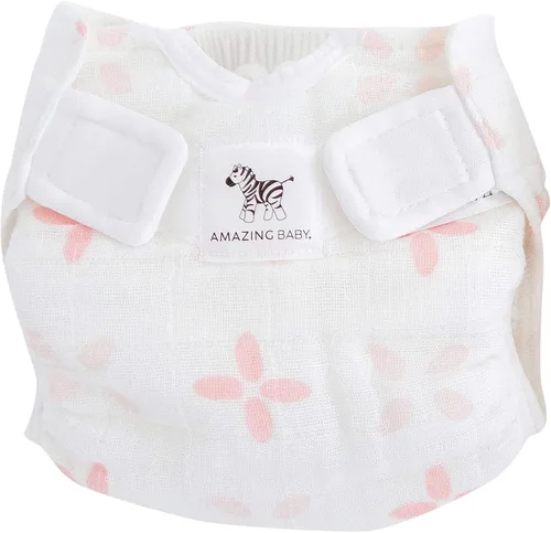 Miniatura 14 de SmartNappy - Muselina de algodón de Amazing Baby, funda híbrida para pañales de tela NextGen + 1 inserto reutilizable bi-fold + 1 refuerzo Mini