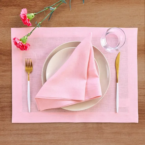 Miniatura 17 de Solino Home Juego de 4 manteles individuales blancos de 100 % lino puro de 14 x 14 pulgadas para invierno, San Valentín, primavera, Pascua, Fete