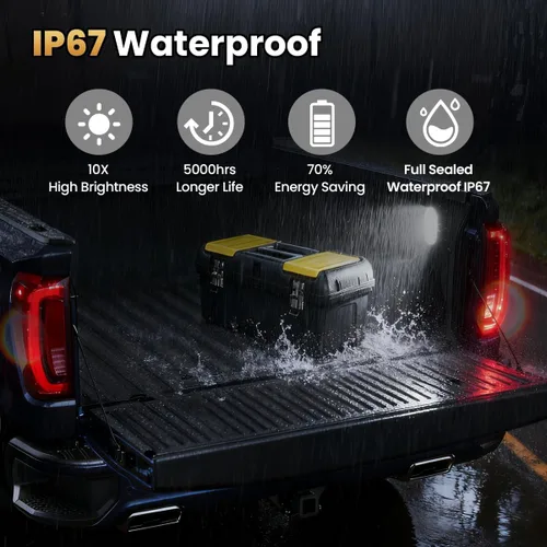 Miniatura 5 de D-Lumina luz LED para cama de camioneta con arnés de cableado compatible con Ford 2015-ACTUAL F150, 2017-ACTUAL F150 Raptor F250 F350 Super Duty