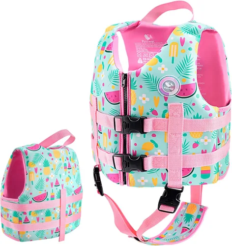 Miniatura 23 de Pottwal Chaleco de natación para niños - Chaqueta de natación - Hecho de neopreno y EPE - con correa ajustable en la entrepierna Verde