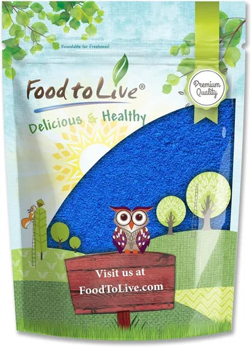 Food to Live Blue Spirulina en polvo, 12 onzas, extracto de algas azul verdoso puro, kosher, vegano, no irradiado, rico en ficocianina, ideal para
