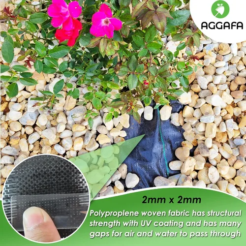 Miniatura 8 de Material 100% virgen. Tela de barrera de malezas resistente de alta calidad para paisajismo, agricultura, jardinería y agricultura. Tela tejida