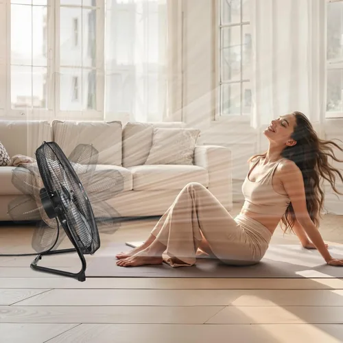 Miniatura 9 de VEVOR Ventilador de Piso, 3 Velocidades Alta Velocidad Trabajo Pesado Ventilador Industrial de 18 Pulgadas, 4000 CFM Inclinación Ajustable 360°