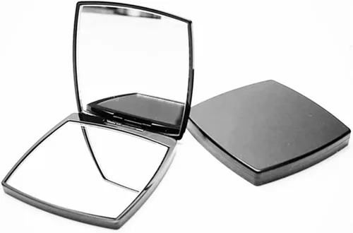 Miniatura 7 de Espejo de tocador compacto de moda para mujer, elegante espejo compacto pequeño de 2 x 1 x aumento, espejo de maquillaje plegable de doble cara