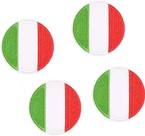 Miniatura 6 de TENDYCOCO Parche bordado de la bandera de Italia italiano para coser en emblema nacional, manualidades, aplique bordado para disfraz, chaqueta, ropa