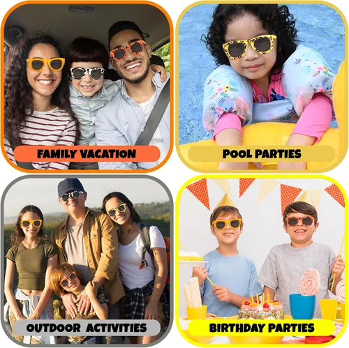 Miniatura 4 de ArtCreativity Paquete de 12 lentes de sol de safari, regalos de fiesta de gafas de sol para niños, estampados de animales surtidos, recuerdos