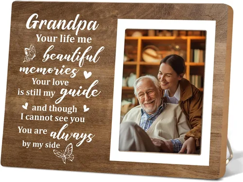 Marco de fotos conmemorativo para abuelo, regalos de condolencias por pérdida de un abuelo querido, regalos de duelo por pérdida de abuelo, marco de