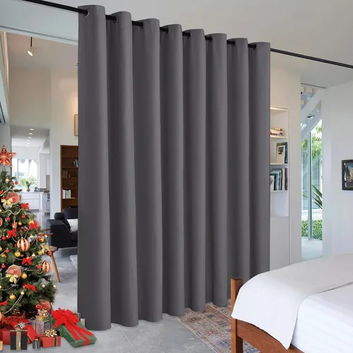 RYB HOME - Cortinas extra largas con bloqueo de luz, persianas opacas insonorizadas para privacidad para cine en casa, oficina, fondo de patio, sala
