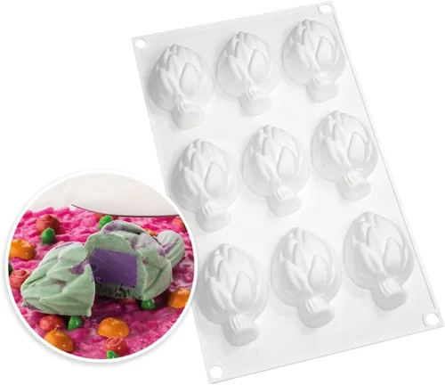 Miniatura 4 de mostsom Moldes de panadería con forma de cardo Molde de silicona para hornear para pastelería Forma de pastel para magdalenas Molde de donas Molde