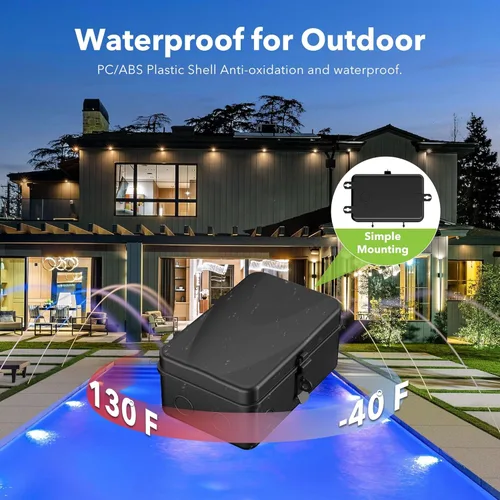 Miniatura 4 de BN-LINK Temporizador de piscina, interruptor temporizador mecánico para exteriores para calentador de agua, bomba de piscina, carcasa de metal