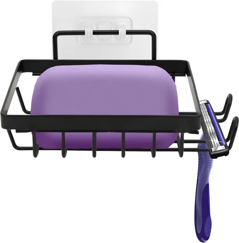 Miniatura 9 de Soporte para Jabonera Carrie Joe Sin Perforación Acero Inoxidable 304 Resistente al Óxido Montado en la Pared Soporte para Jabón y Esponja para Baño