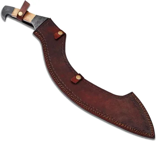 Miniatura 2 de Generic Espada khopesh egipcia, hecha a mano, de acero al carbono, espada Khopesh egipcia de caza con funda de cuero, espada corta egipcia con mango